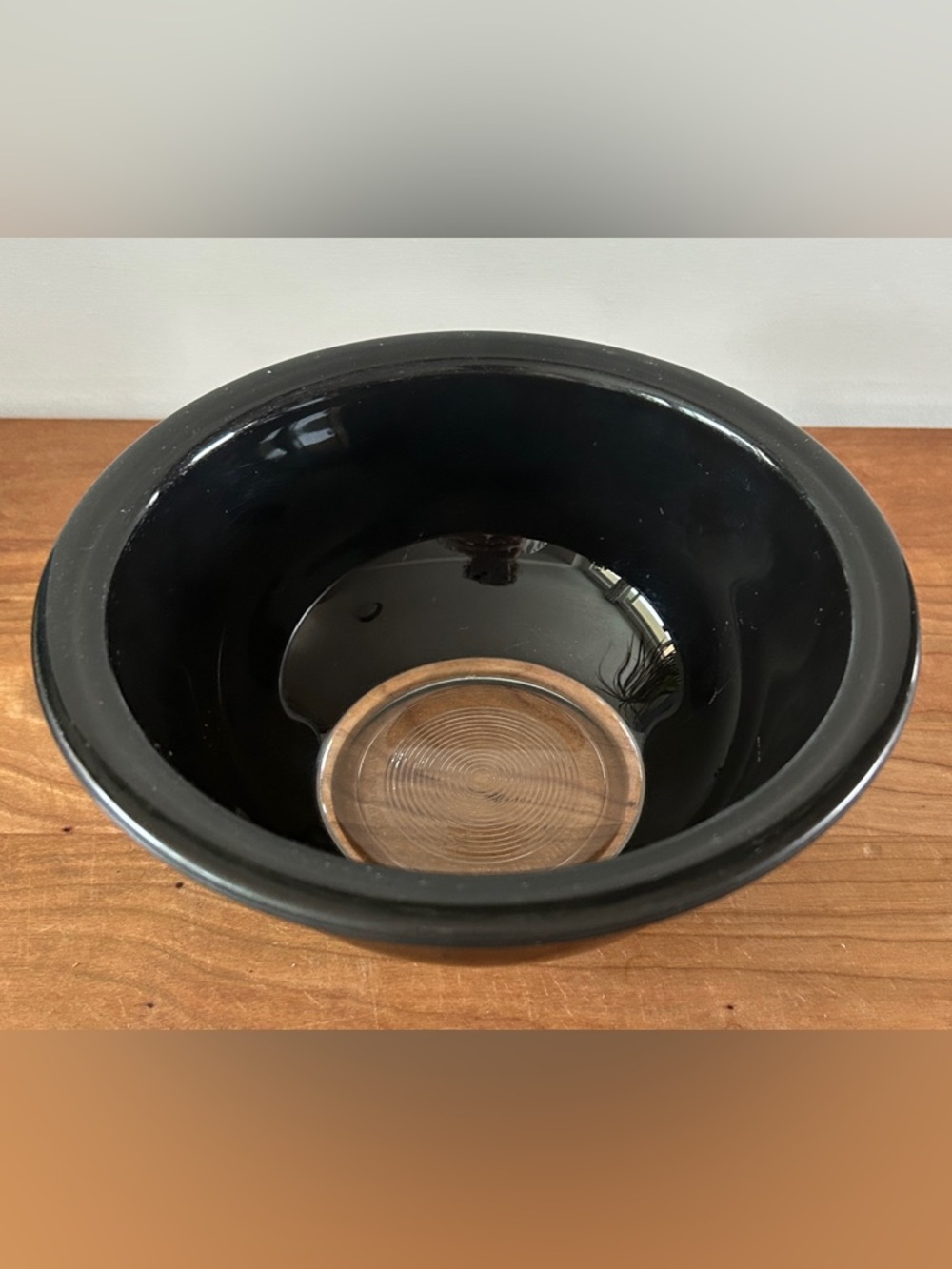 Vintage PYREX 7” Mixing Bowl Black Clear Bottom 1-Liter #322